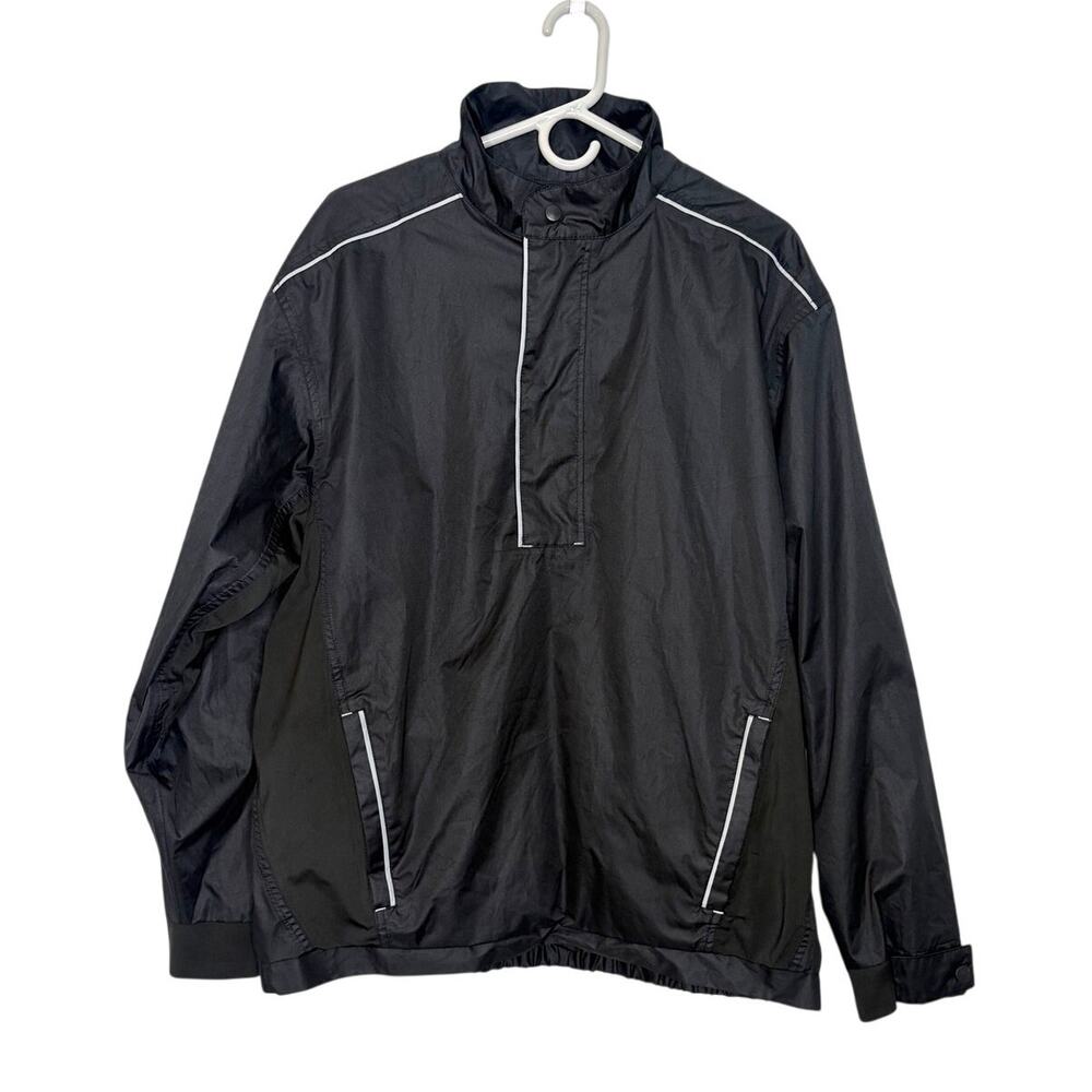 SNAKE EYES Performance Rainwear Men Large 1/4 Zip Pullover Wind Rain Golf Jacket